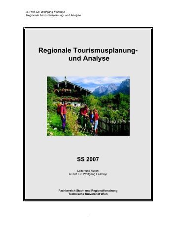Regionale Tourismusplanung- und Analyse - Fachbereich Stadt ...