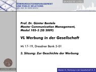 Vorlesung 3 - communicationmanagement.de - Uni Leipzig