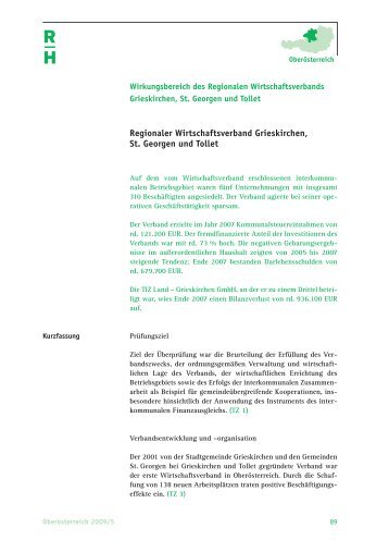 Regionaler Wirtschaftsverband Grieskirchen, St. Georgen und Tollet