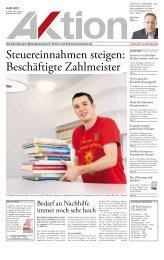 Steuereinnahmen steigen: Beschäftigte Zahlmeister - AK - Vorarlberg