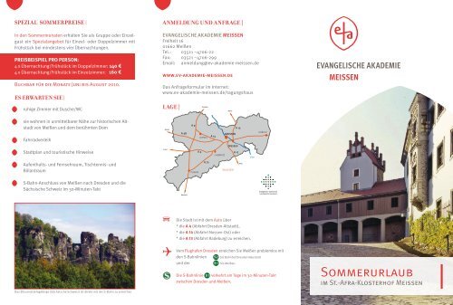 Sommerurlaub - Evangelische Akademie Meissen