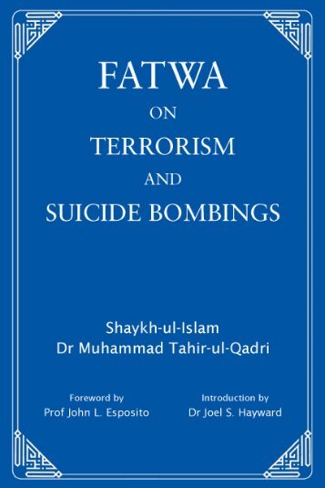 FATWA on Terrorism and Suicide Bombings