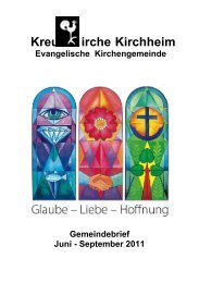 Kreuz irche Kirchheim - Evangelische Kirche Kirchheim u. Teck