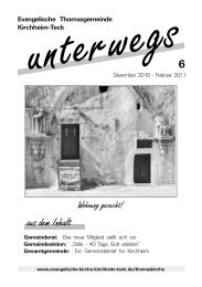 Gemeindebrief 6/10 - Evangelische Kirche Kirchheim u. Teck
