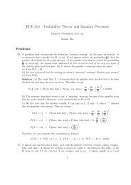 ECE 316 – Probability Theory and Random Processes