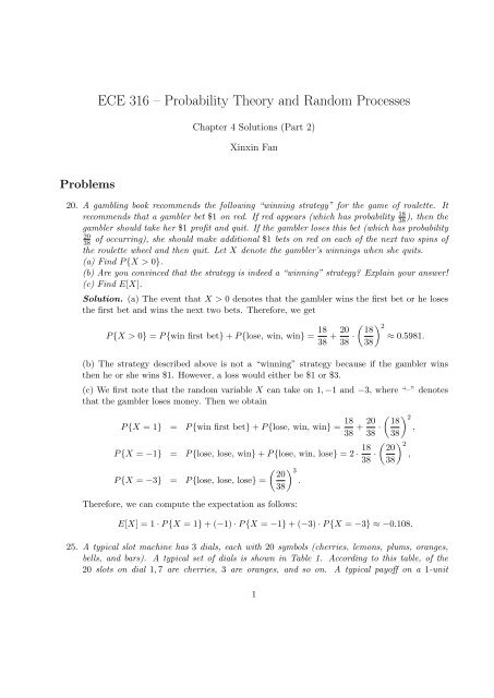 ECE 316 – Probability Theory and Random Processes