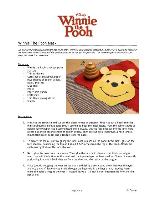 Download Winnie The Pooh Mask PSD Mockup Templates