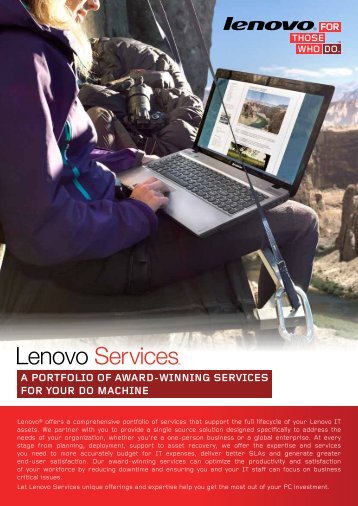 A Portfolio of AwArd-winning ServiceS for Your do MAchine - Lenovo