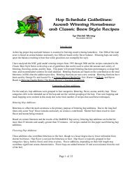 Hop Schedule Guidelines: Award Winning Homebrew ... - BABBLE