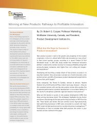 Winning at New Products: Pathways to Profitable Innovation