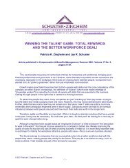 winning the talent game - Schuster-Zingheim and Associates, Inc.