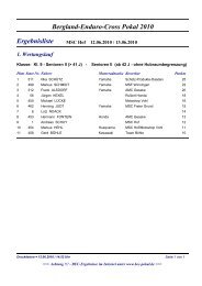 Ergebnisliste Bergland-Enduro-Cross Pokal 2010 - MSC Hof e.V.