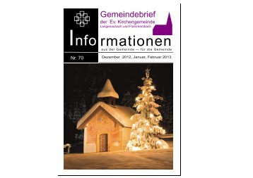 Gemeindebrief 70 Stand 09.11.  - Evangelisch  leben | links und ...