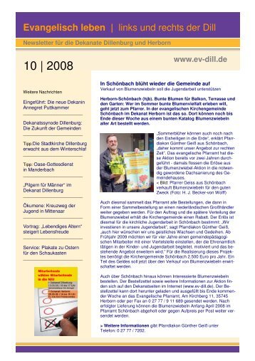 Newsletter 10_2008 - Evangelisch leben | links und rechts der Dill