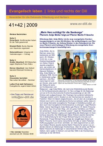 Newsletter 41+42_2009 - Evangelisch leben | links und rechts der Dill
