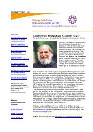 Newsletter 27-2007 - Evangelisch leben | links und rechts der Dill