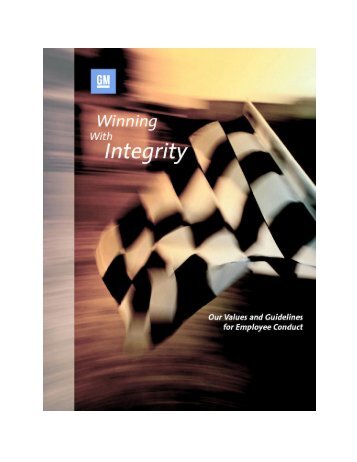 Winning with Integrity (code of ethics) - General Motors