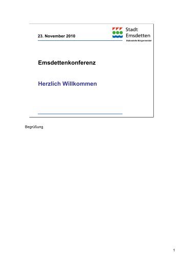 Wohnen für Generationen - in der Stadt Emsdetten