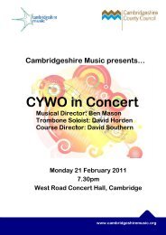 CYWO in Concert - Cambridgeshire Music