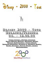 Disney 2000 – Tour Orlando/Florida 04. – 12.03.00 - CJD Homburg