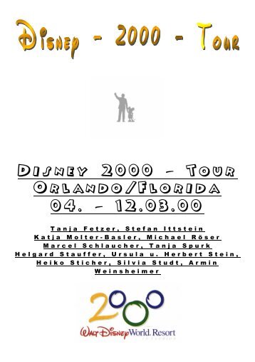 Disney 2000 – Tour Orlando/Florida 04. – 12.03.00 - CJD Homburg