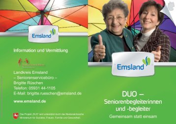 DUO - Seniorenbegleiterinnen und -begleiter - Landkreis Emsland