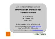 Innovationen erfolgreich kommunizieren 06102011 - ZIT