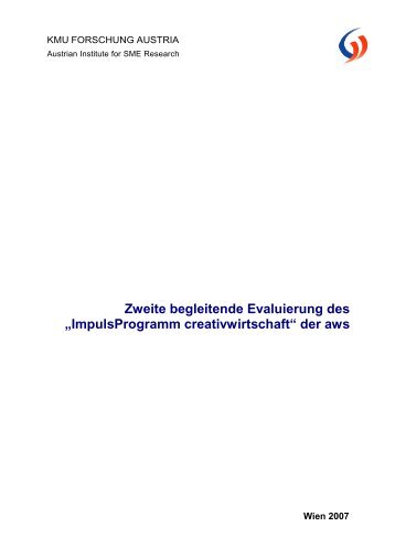 „ImpulsProgramm creativwirtschaft“ der aws - fteval
