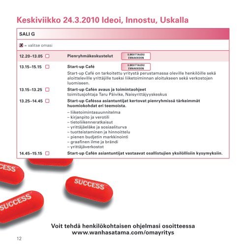 Oma yritys 10 - Naisyrittäjyyskeskus ry