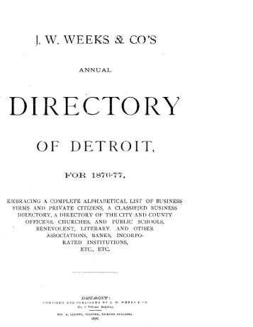 Detroit R L Polk City Directory 1876 - JewishGen KehilaLinks