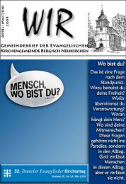 WIR April - Juni 2009 - Evangelische Kirchengemeinde Bergisch ...