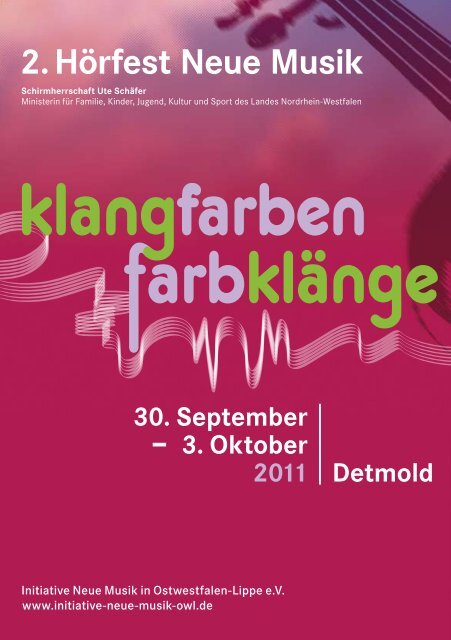 Hörfest Programm.pdf - Initiative Neue Musik in Ostwestfalen-Lippe eV