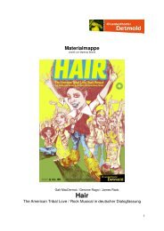 Materialmappe Hair - Landestheater Detmold