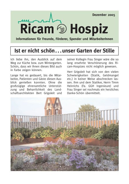 Annelie Stolz im Gespräch mit Elke Steiner - Ricam Hospiz