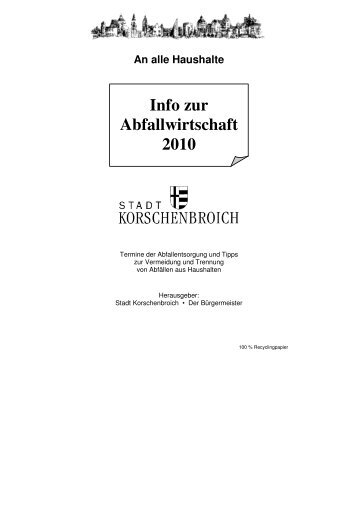 An alle Haushalte - Stadt Korschenbroich