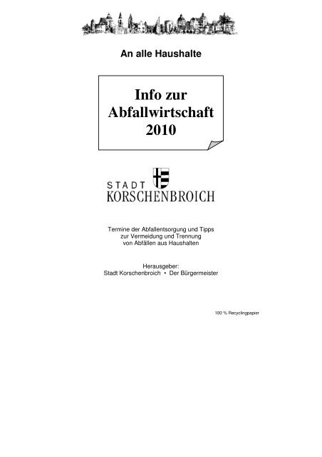 An alle Haushalte - Stadt Korschenbroich