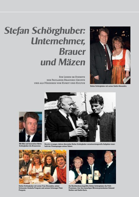 Die Paulaner Brauerei Gruppe trauert um Stefan Schörghuber