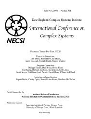 International Conference on Complex Systems - New England ...