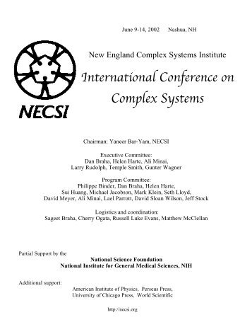 International Conference on Complex Systems - New England ...