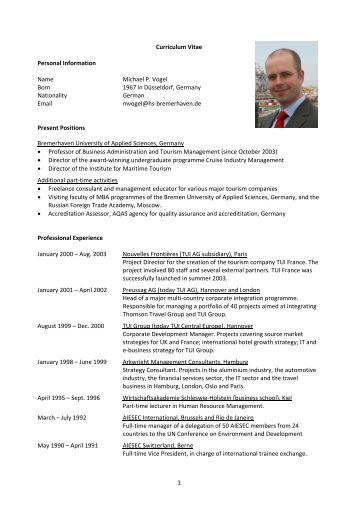 curriculum vitae information technology