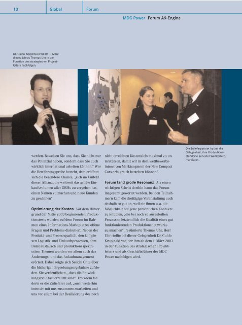Download Global Supplier Magazin [Ausgabe 01/2003] - Daimler