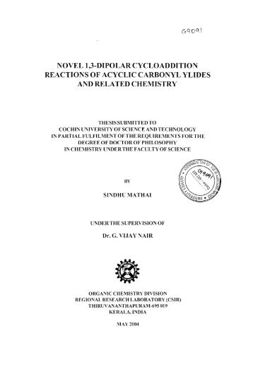 Novel1, 3-Dipolar Cycloaddition Reactions of Acyclic Carbonyl ...