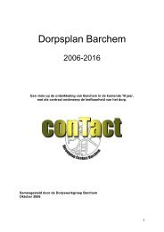 DORPSPLAN BARCHEM 2006 - 2016 - Contact Barchem