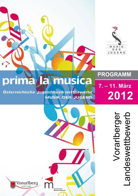 Programmheft Vorarlberger Landeswettbewerb "prima la musica"