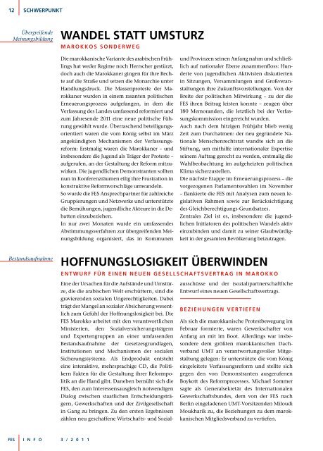 FES-Info 2011, Nr. 3 - Bibliothek der Friedrich-Ebert-Stiftung