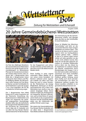 Ausgabe 03/06 - Wettstettener Bote