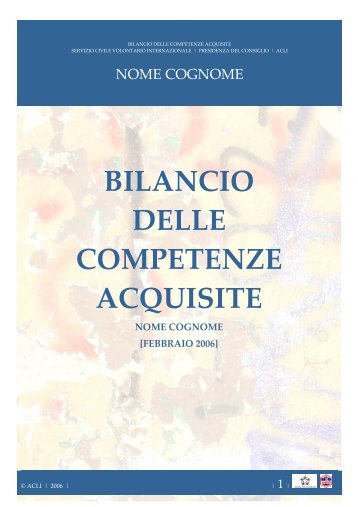 BILANCIO DELLE COMPETENZE ACQUISITE - enaip