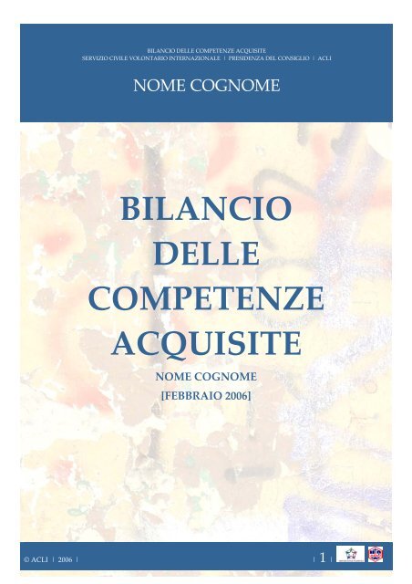 BILANCIO DELLE COMPETENZE ACQUISITE - enaip