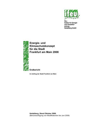 Energie- und Klimaschutzkonzept für die Stadt Frankfurt am Main 2008
