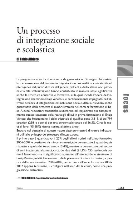 Un processo di integrazione sociale e scolastica - Enaip